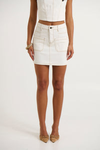 Yasmin Skirt White Denim