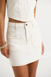 Yasmin Skirt White Denim