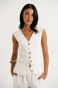 Adalee Vest White