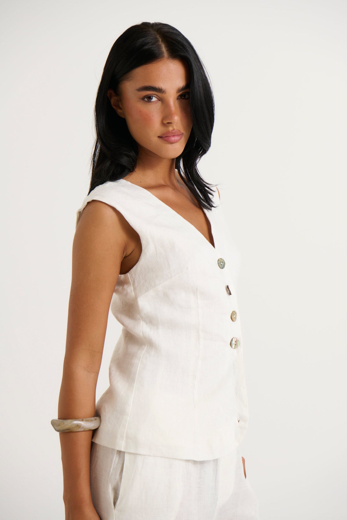 Adalee Vest White