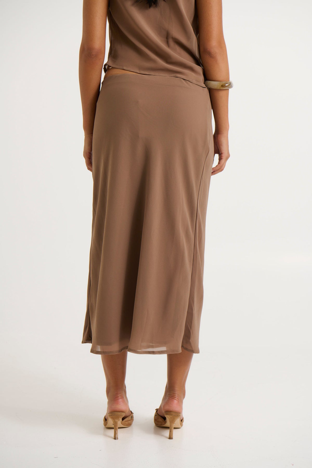 Simone Mesh Skirt Choc