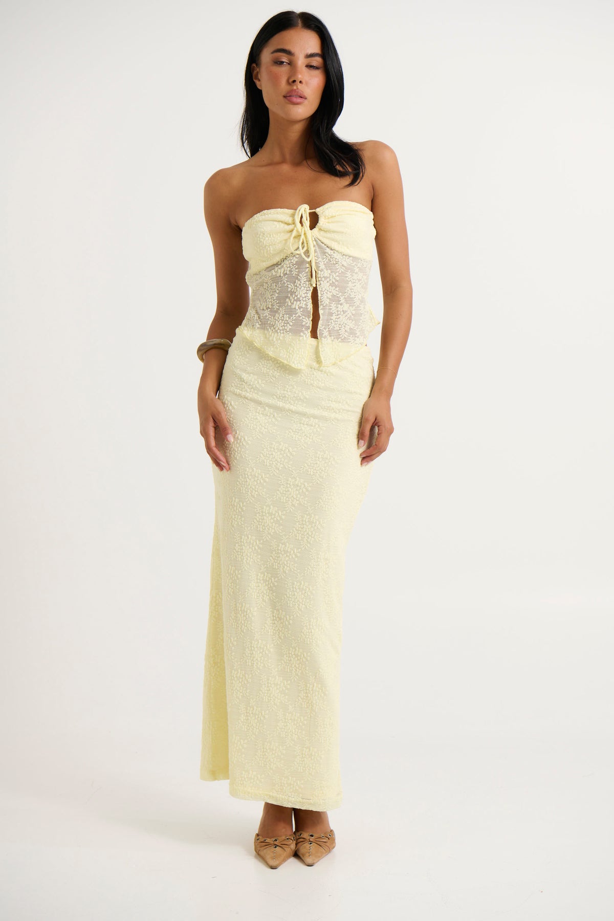 Summer Lace Top Lemon