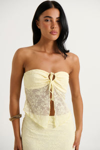 Summer Lace Top Lemon