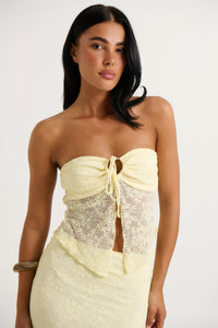 Summer Lace Top Lemon