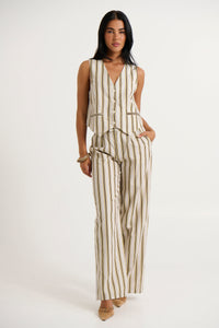 Zoria Pant Vory Stripe