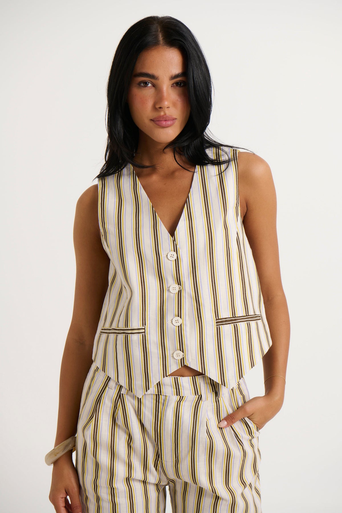 Zoria Vest Vory Stripe