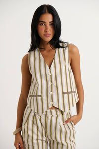 Zoria Vest Vory Stripe