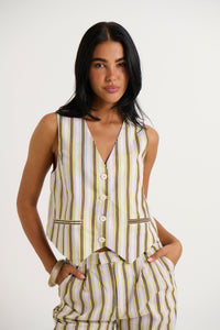 Zoria Vest Vory Stripe