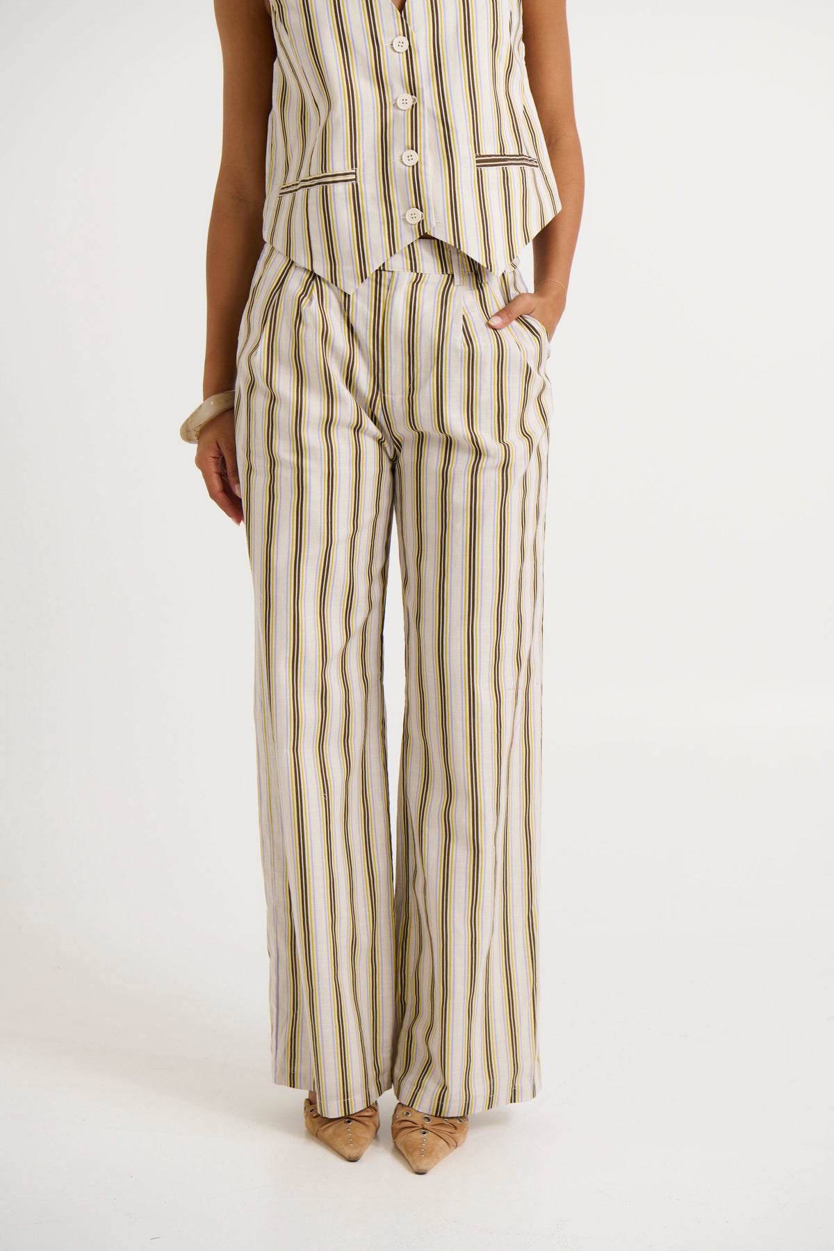 Zoria Pant Vory Stripe