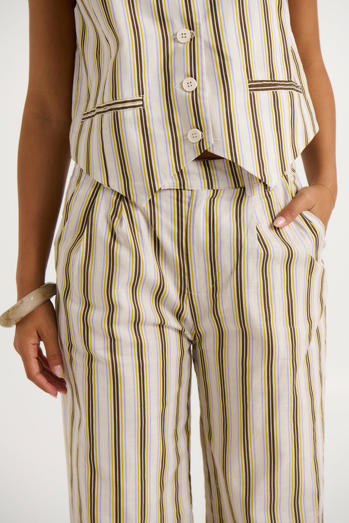 Zoria Pant Vory Stripe