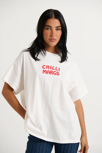 Chilli Margs Top White/Red