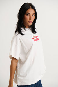 Chilli Margs Top White/Red