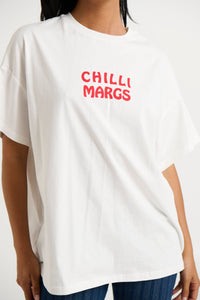 Chilli Margs Top White/Red