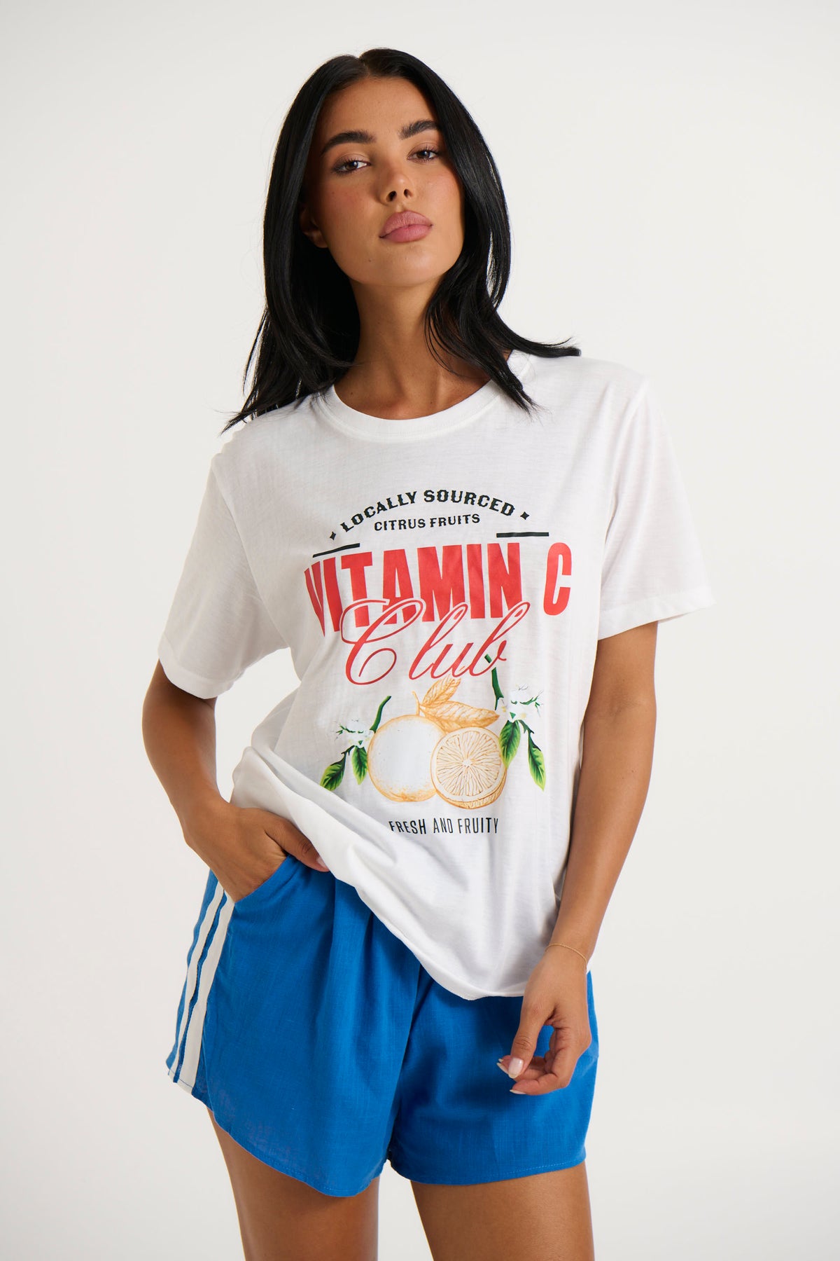 Vitamin C Club Tee White