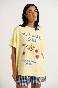 Pasta Lover Club Top Yellow