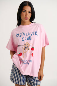 Pasta Lover Club Top Pink