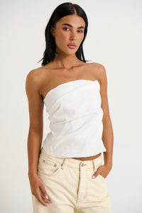 Heather Crop White