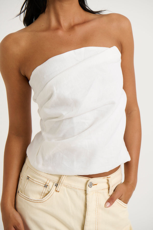 Heather Crop White