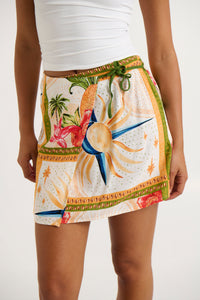 Fins Wrap Skirt Tropical