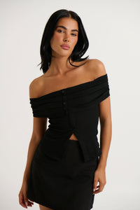 Tamsin Off The Shoulder Top Black