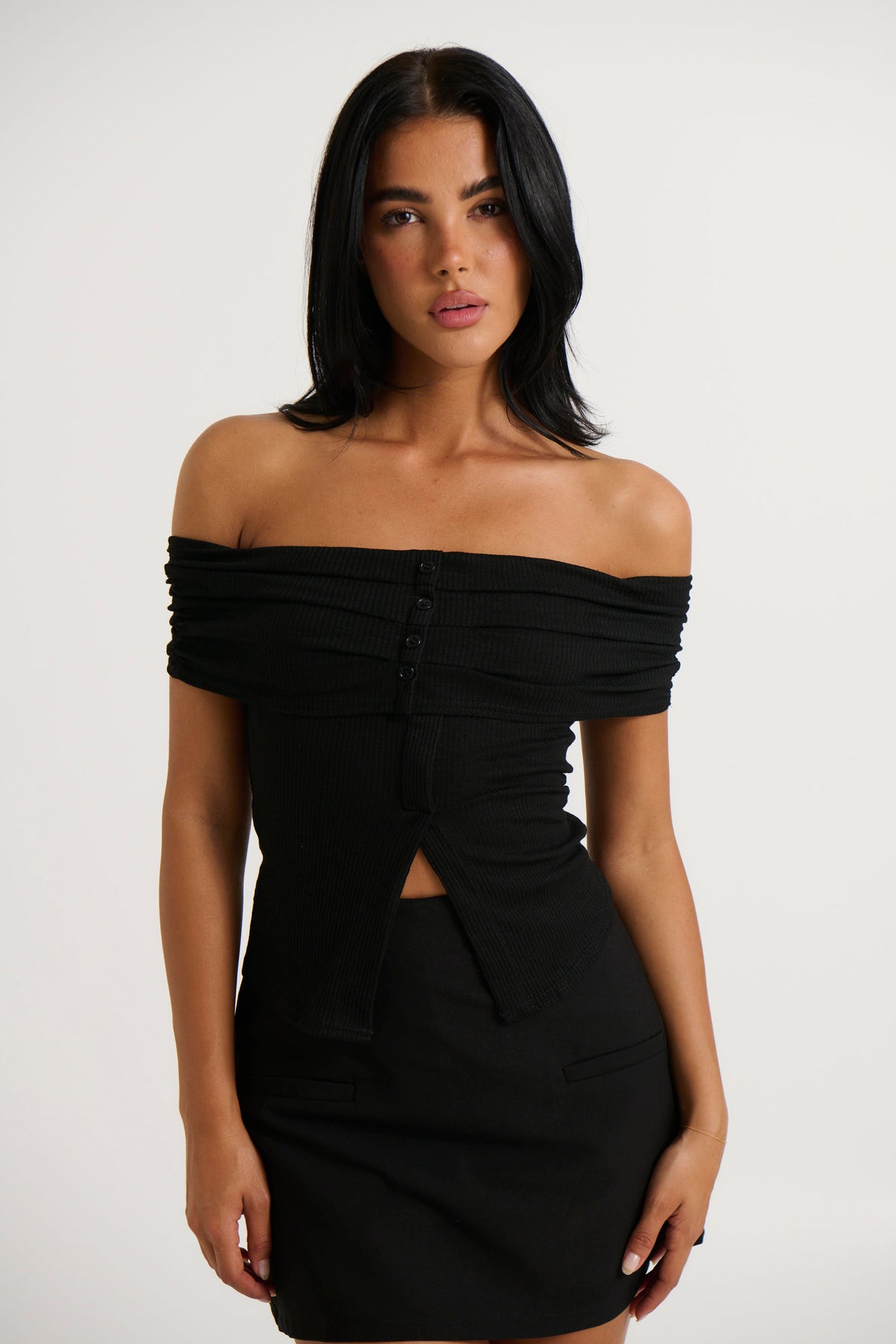 Tamsin Off The Shoulder Top Black