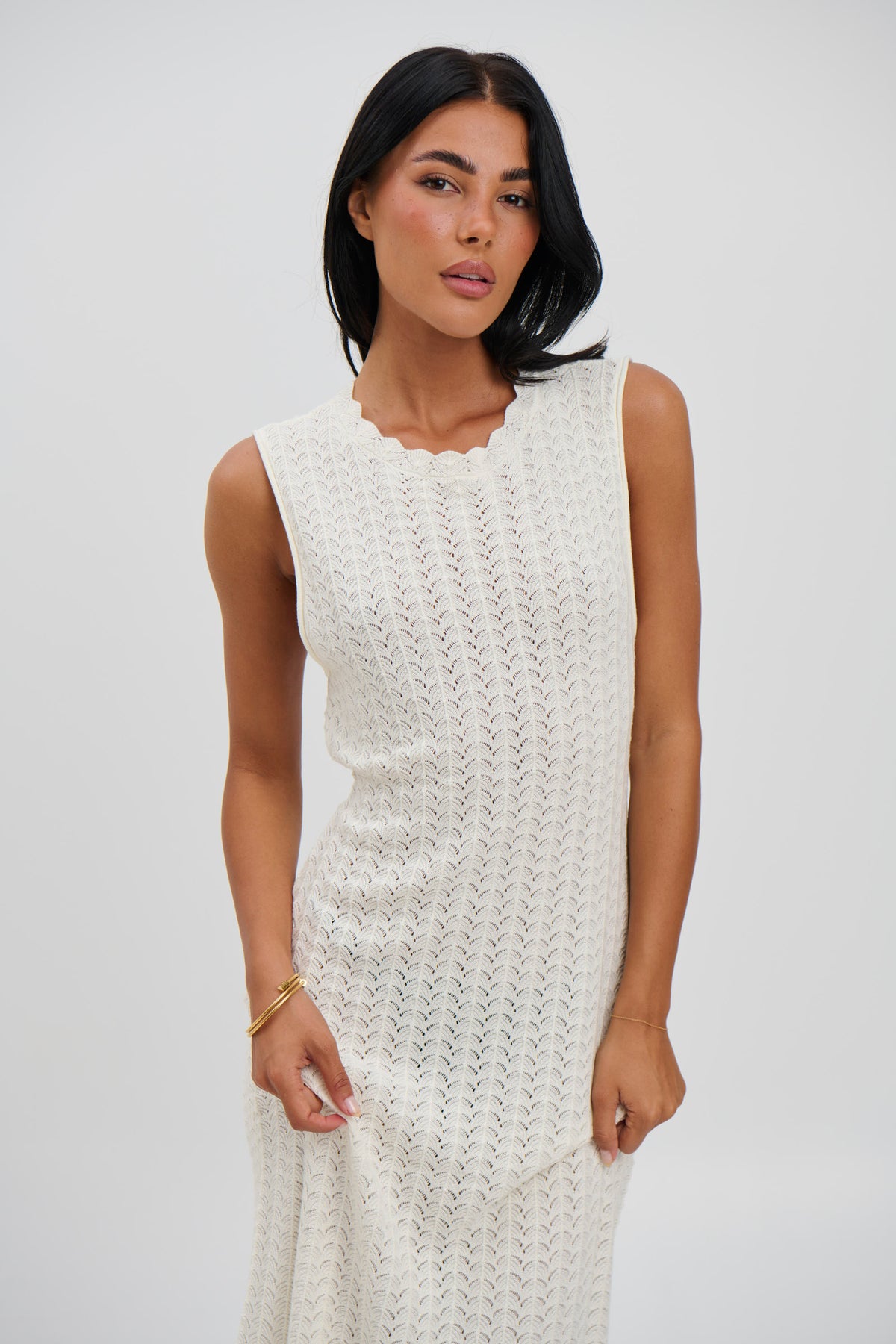 Clover Midi Dress Ivory