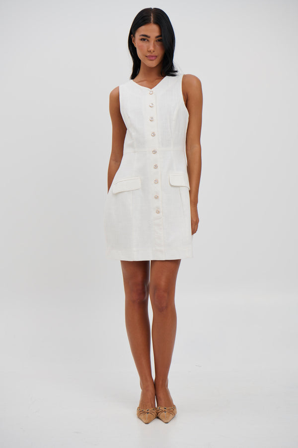 Arabella Mini Dress White