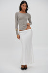 Violet Maxi Skirt White