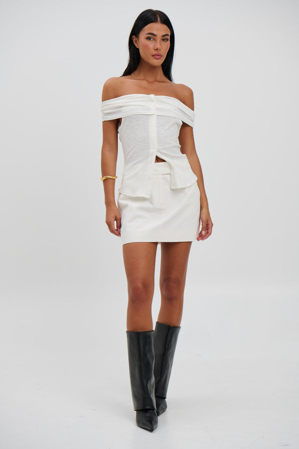 Brodie Mini Skirt White