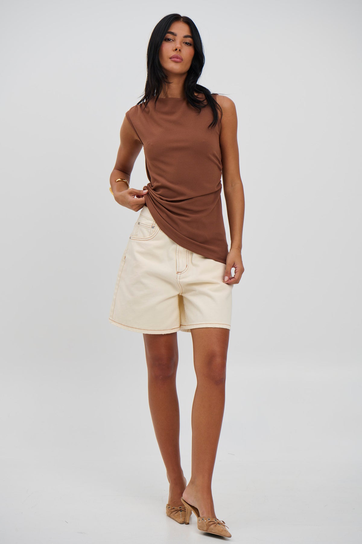 Wren Asymmetric Top Chocolate