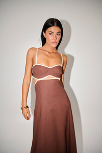 Atlanta Midi Dress Chocolate