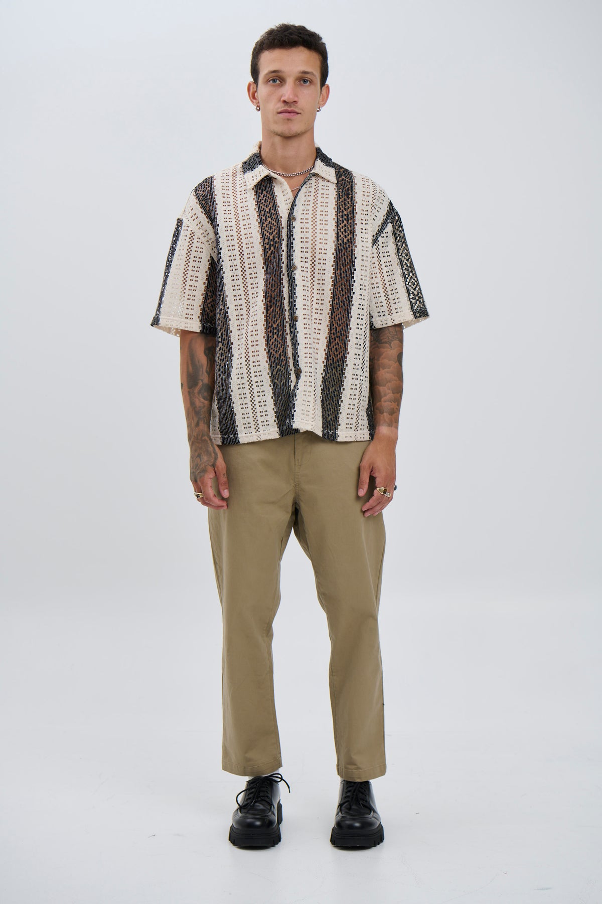 Lucas Drop Shirt Stripe Stitch