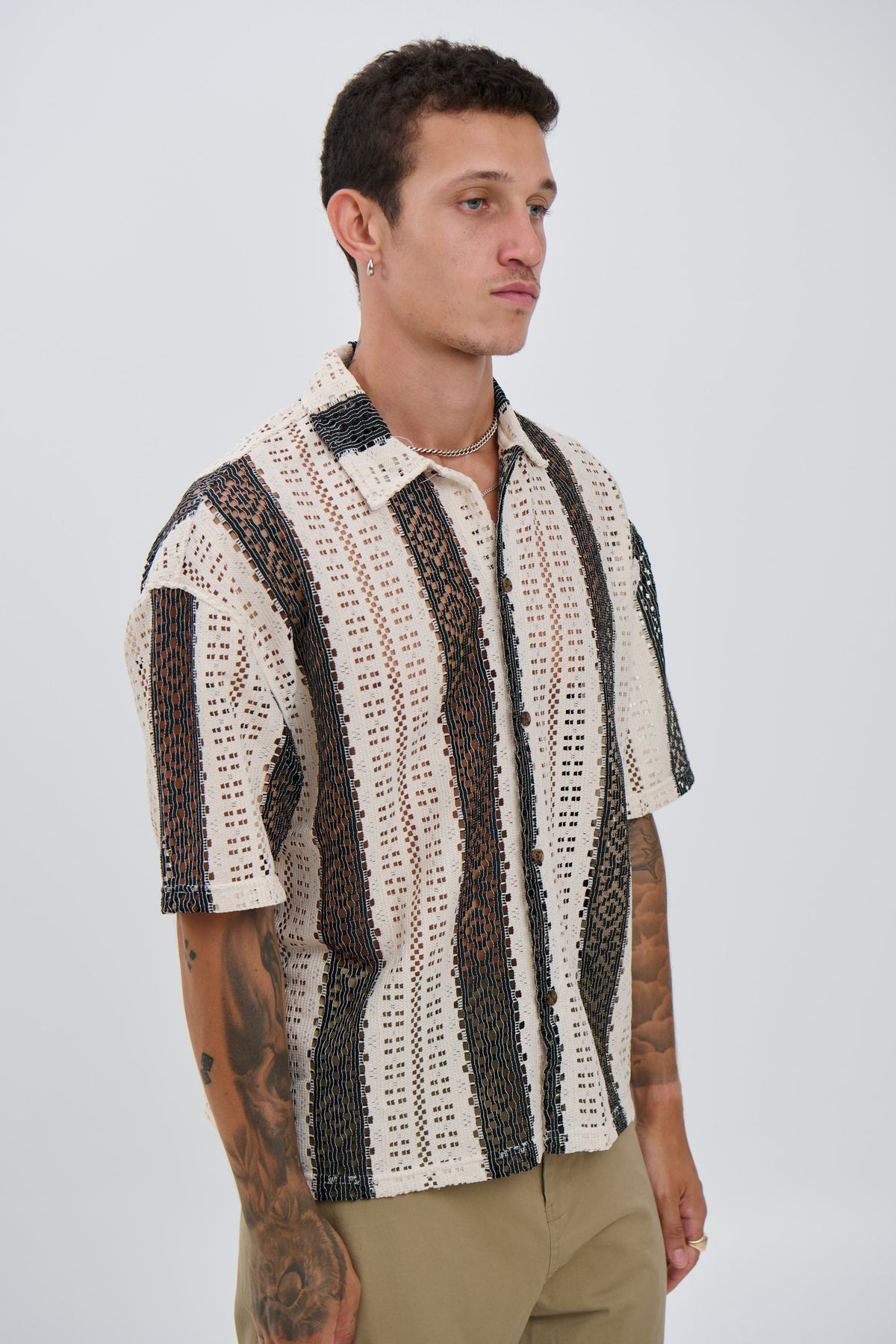 Lucas Drop Shirt Stripe Stitch