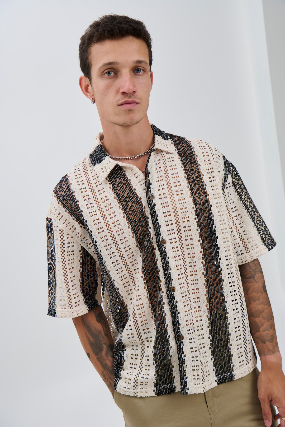 Lucas Drop Shirt Stripe Stitch