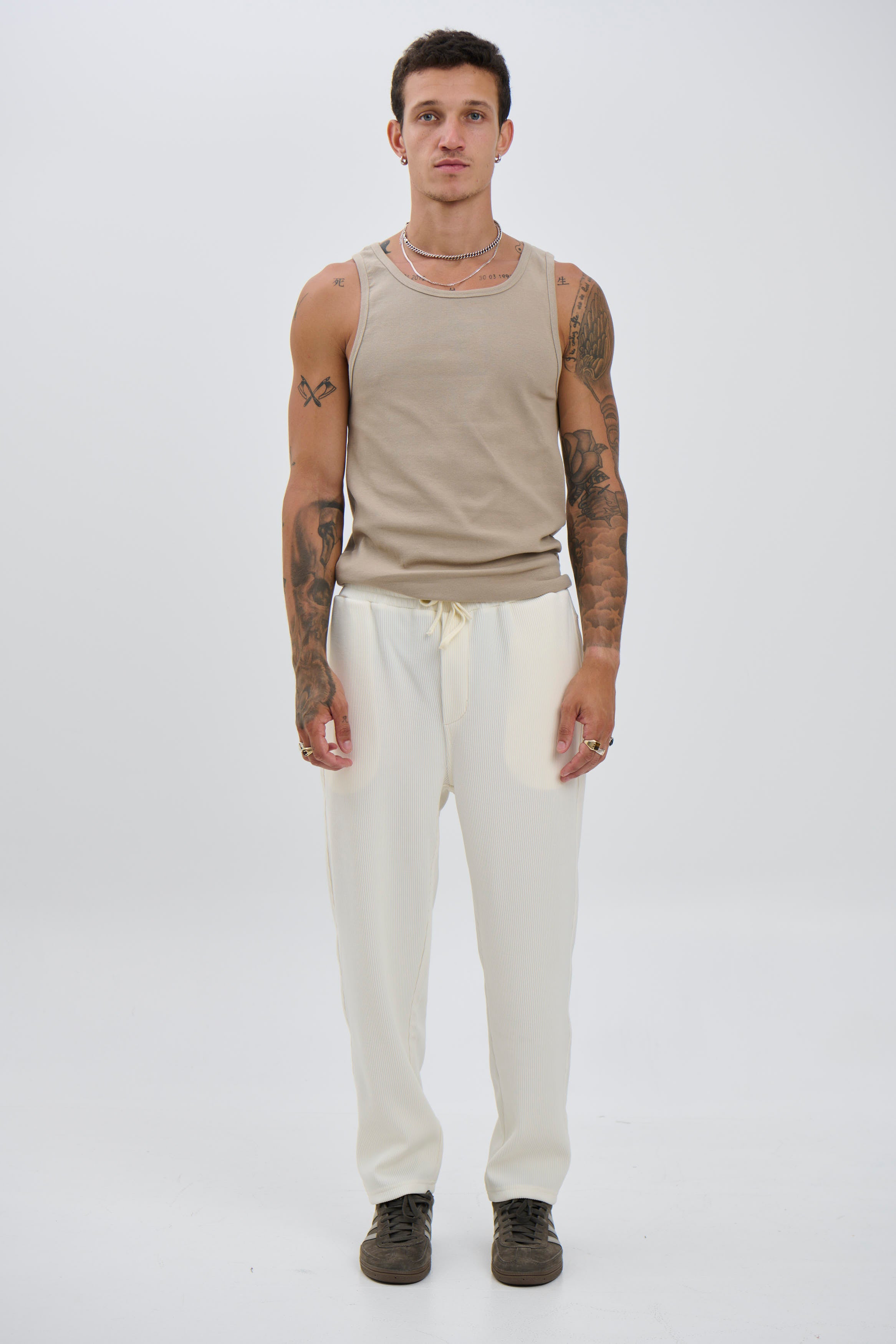 Lawrence Ribbed Pants Ivory