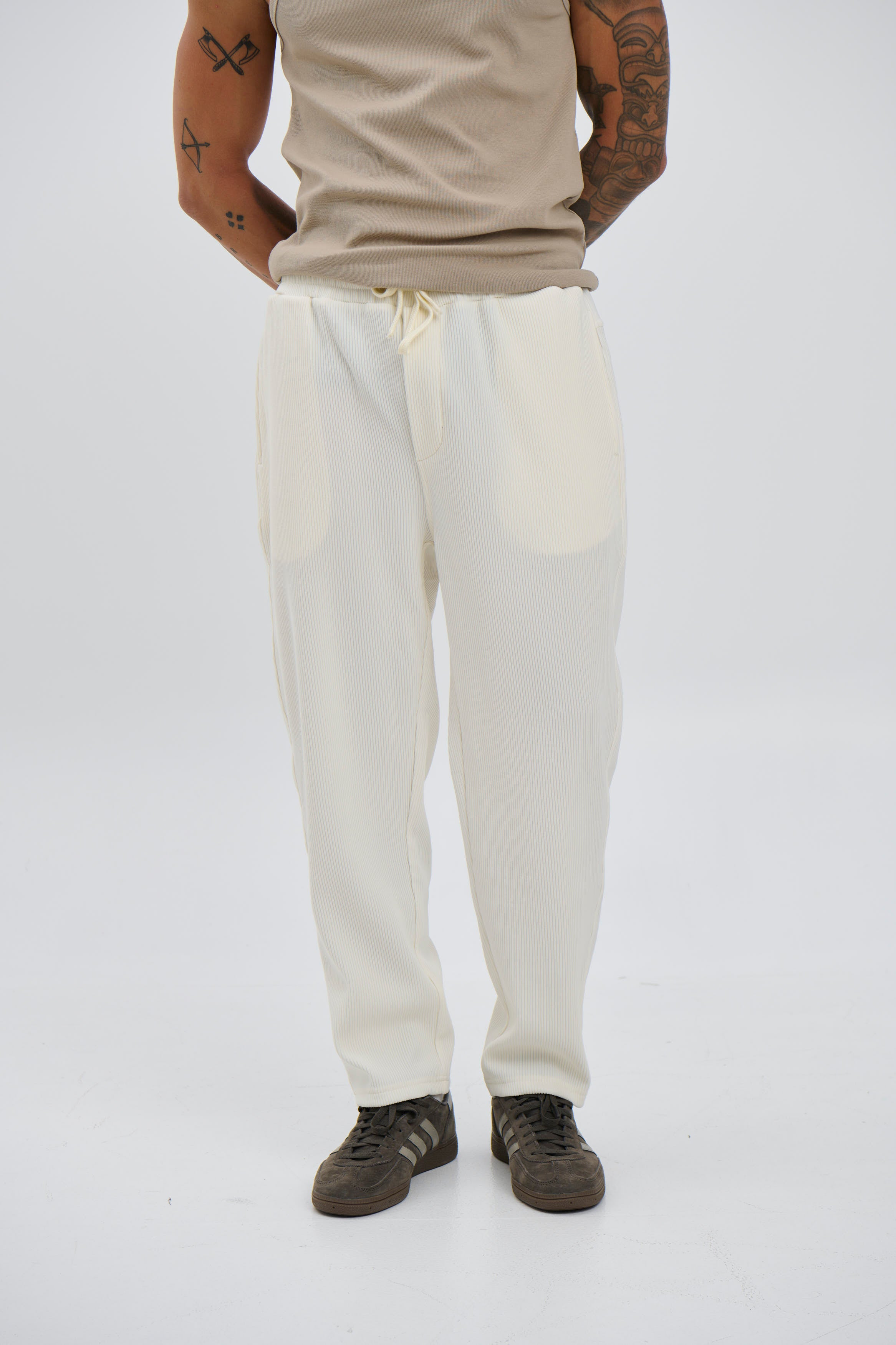Lawrence Ribbed Pants Ivory