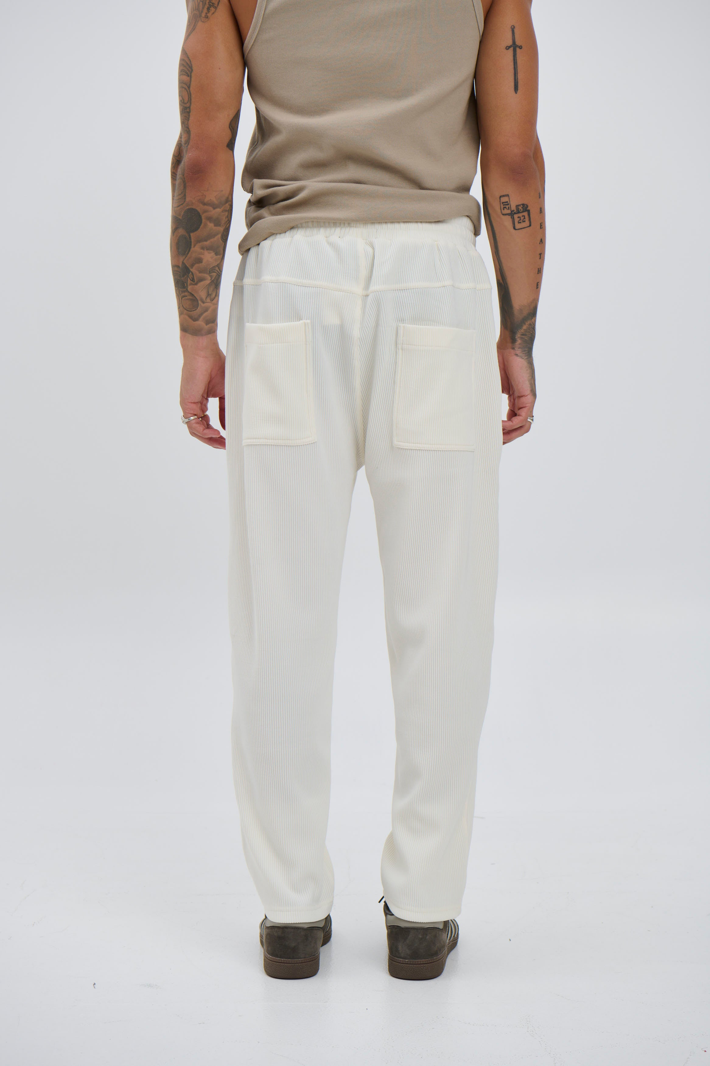 Lawrence Ribbed Pants Ivory