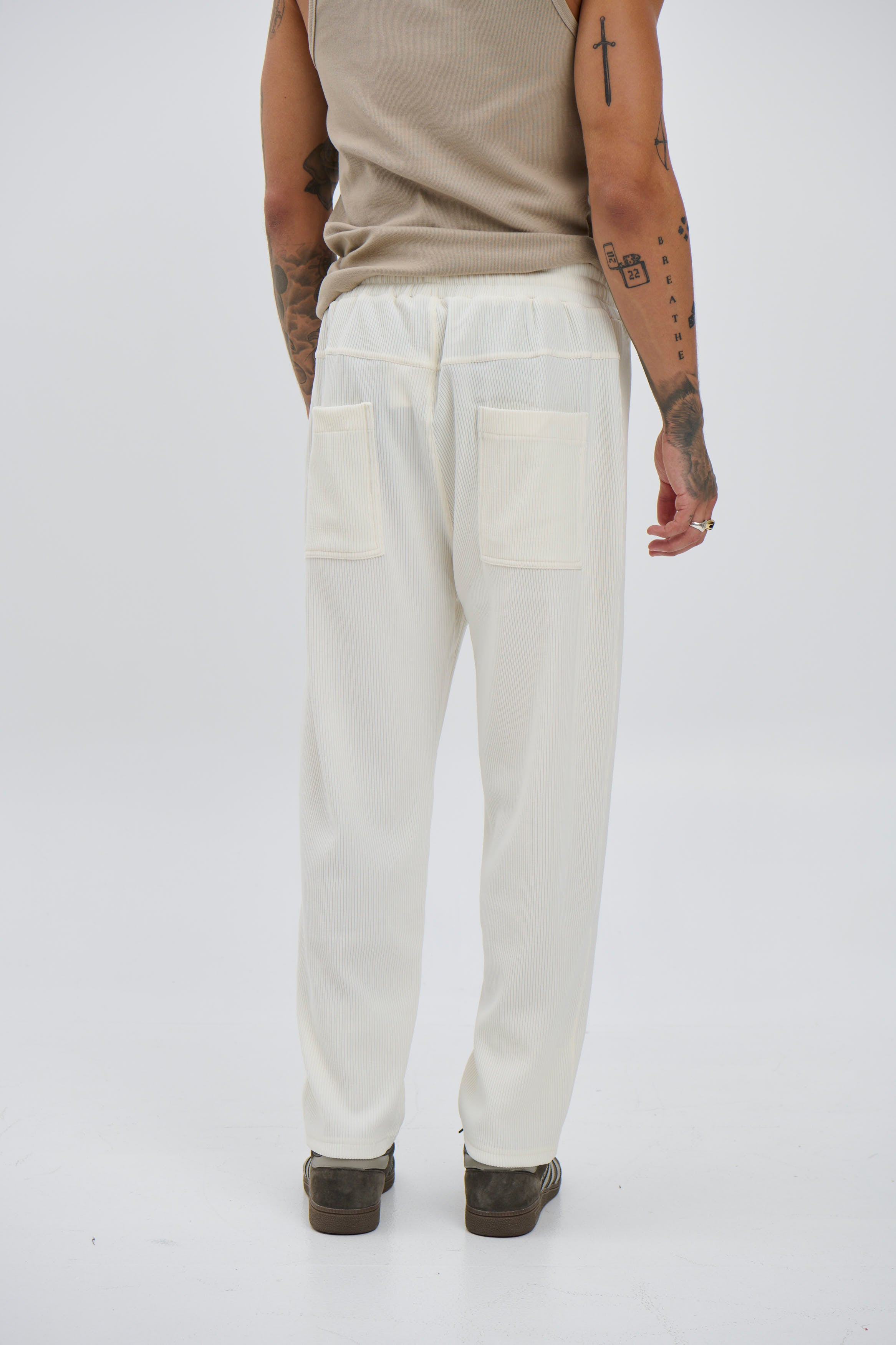 Lawrence Ribbed Pants Ivory