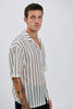 Lucas Drop Shirt Thin Black Stripe