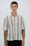 Lucas Drop Shirt Geo White