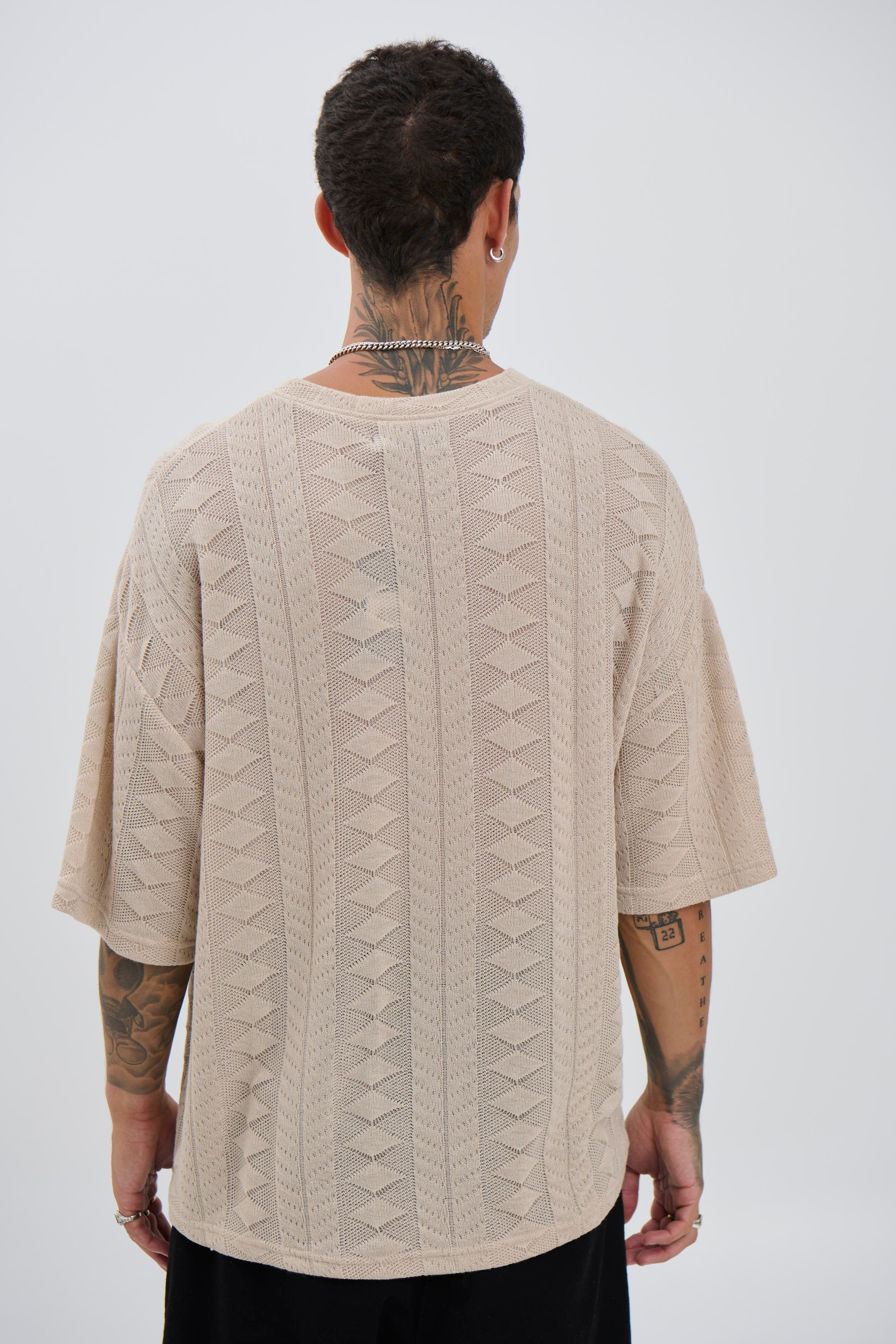 Ottis Knitted Crew Tee Oat