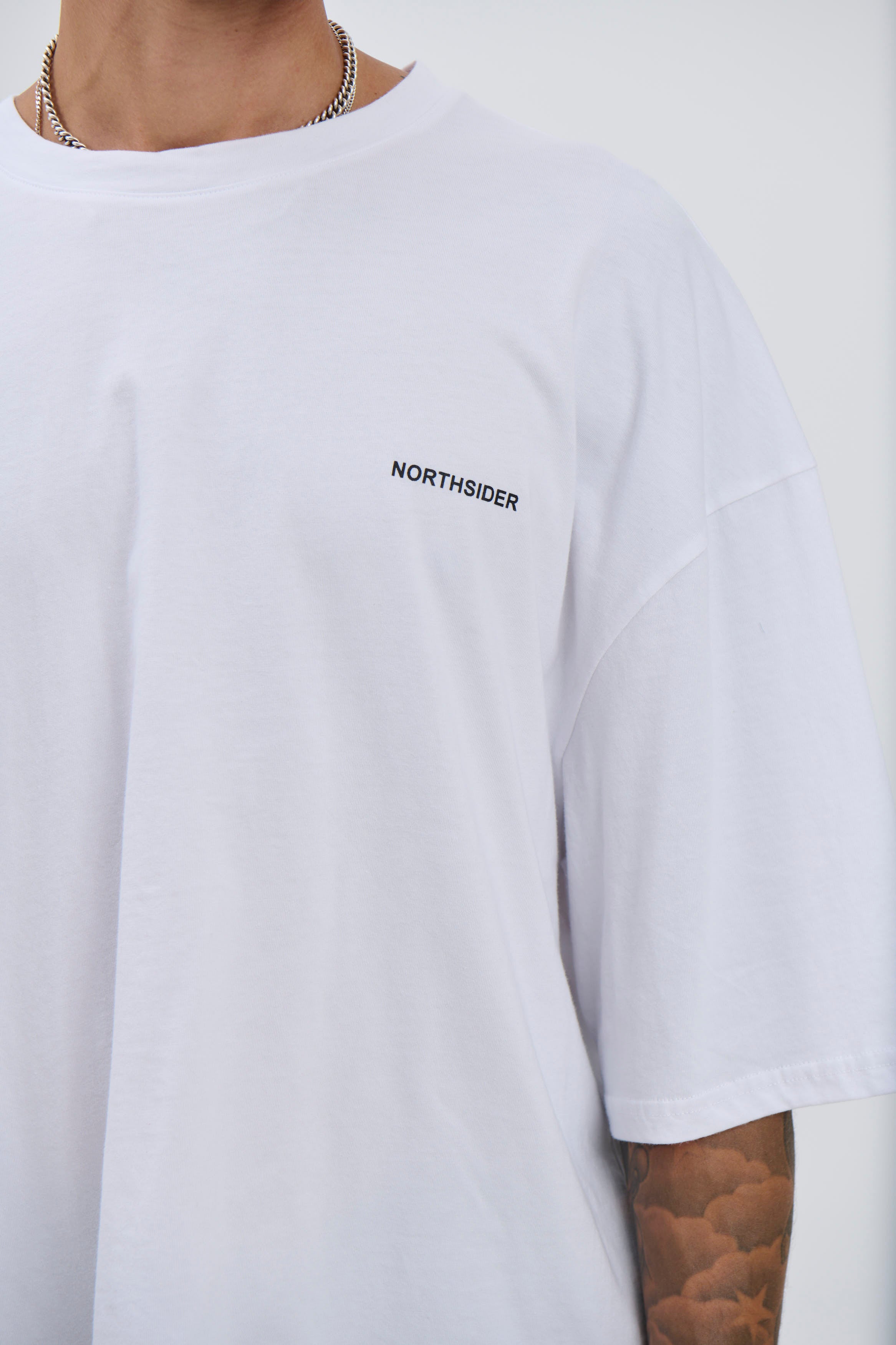 NTH Crop Box Tee Logo White - FINAL SALE