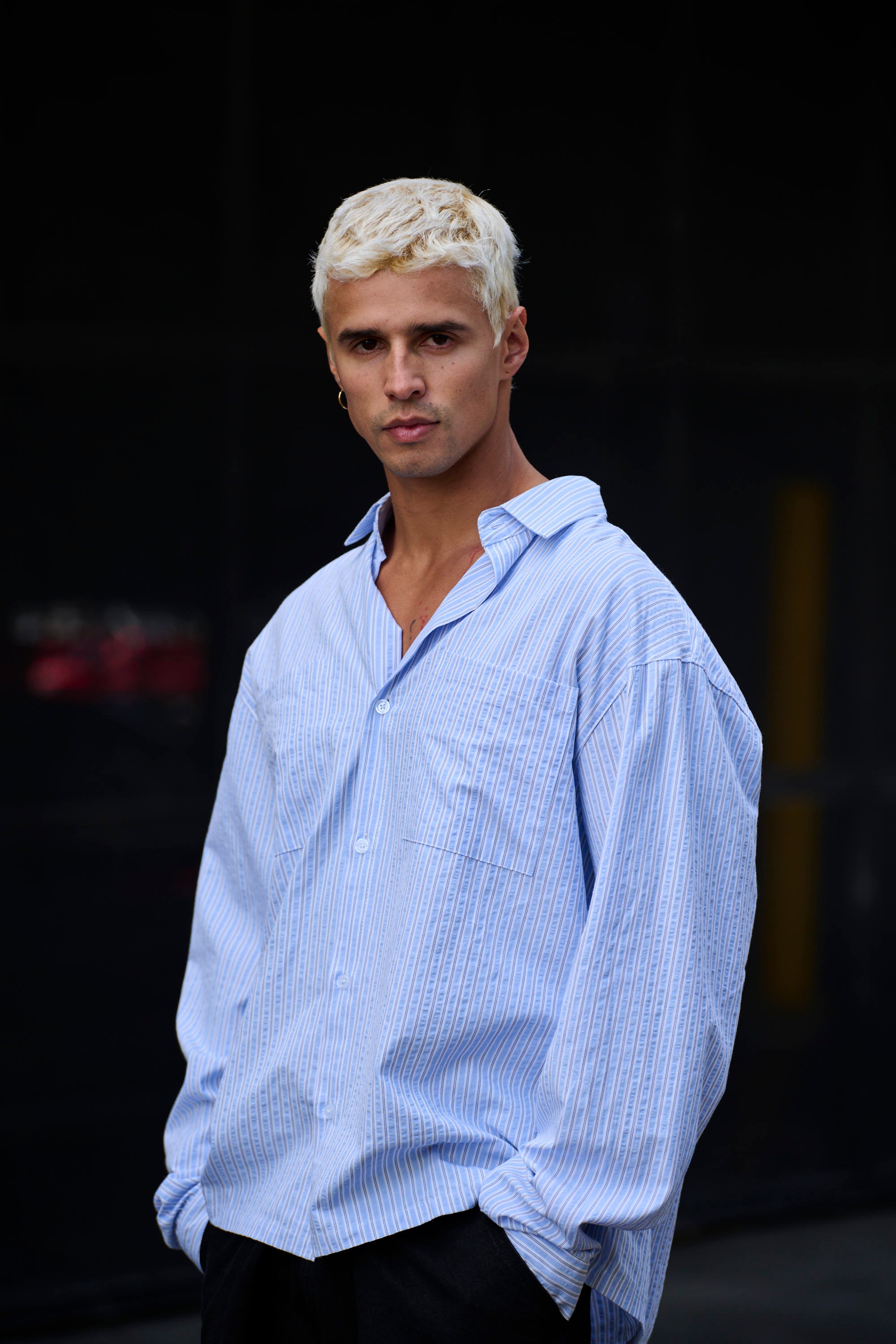 Miles Stripe Shirt Blue