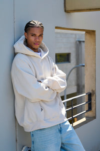 Roman Oversize Basic Hoodie Ivory