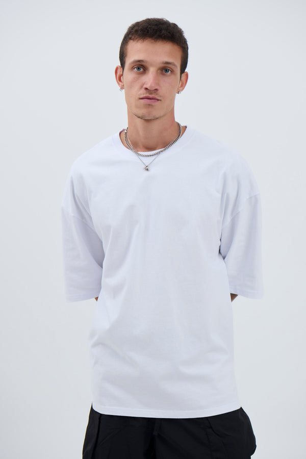 Joel Heavyweight Box Tee White