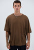 Woven Crew Neck Tee Choc