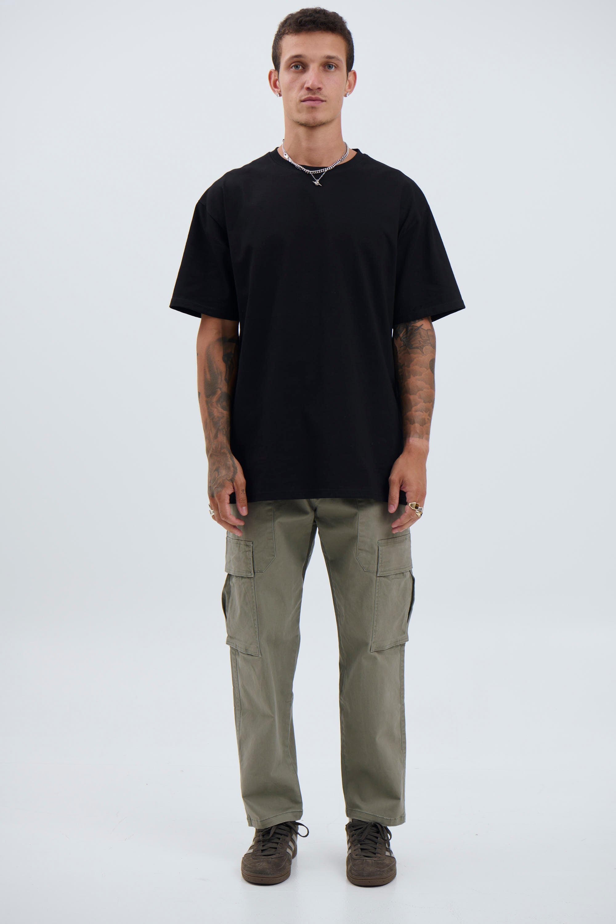 Damien Drop Cargo Pant Khaki