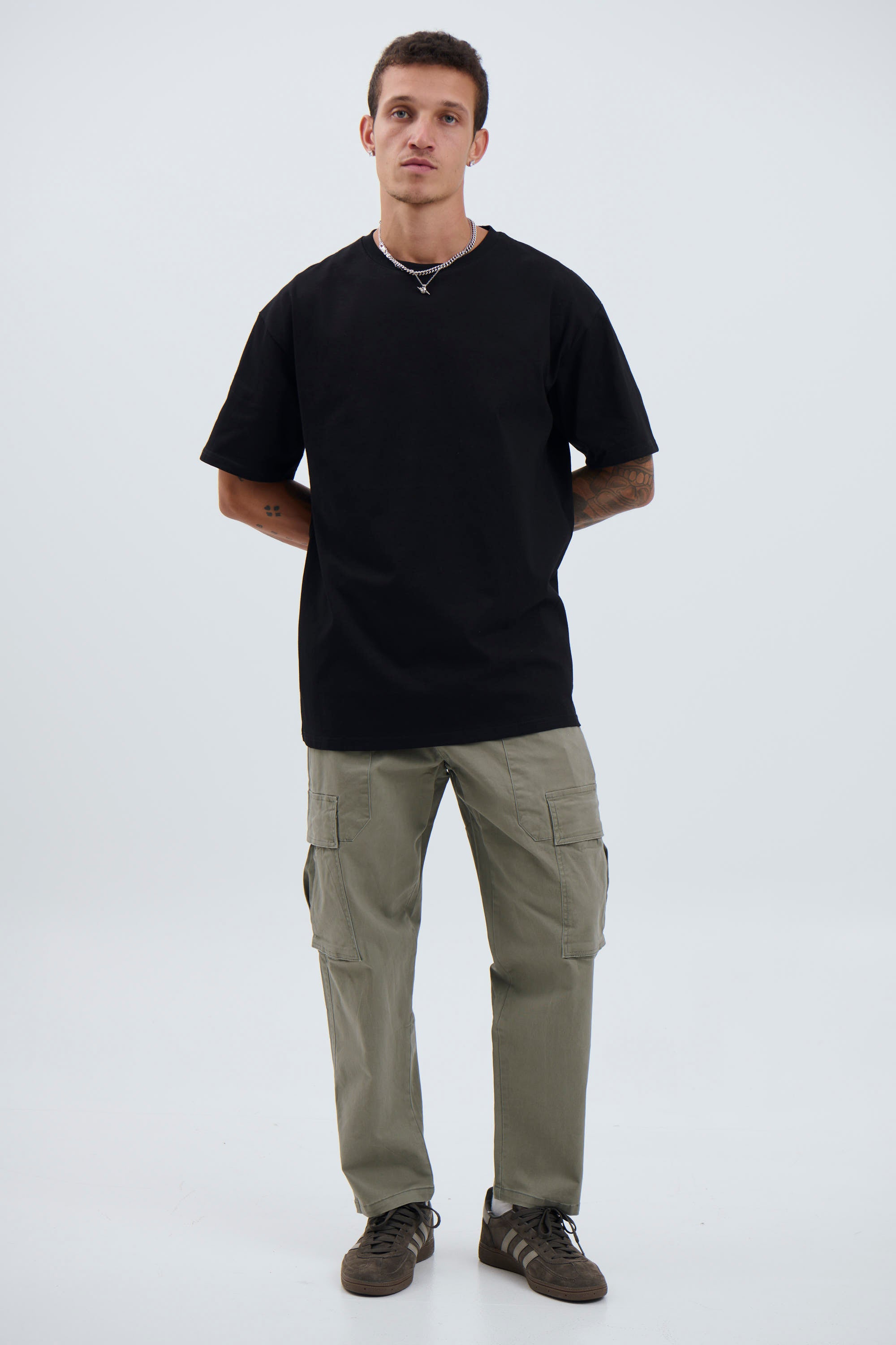 Damien Drop Cargo Pant Khaki
