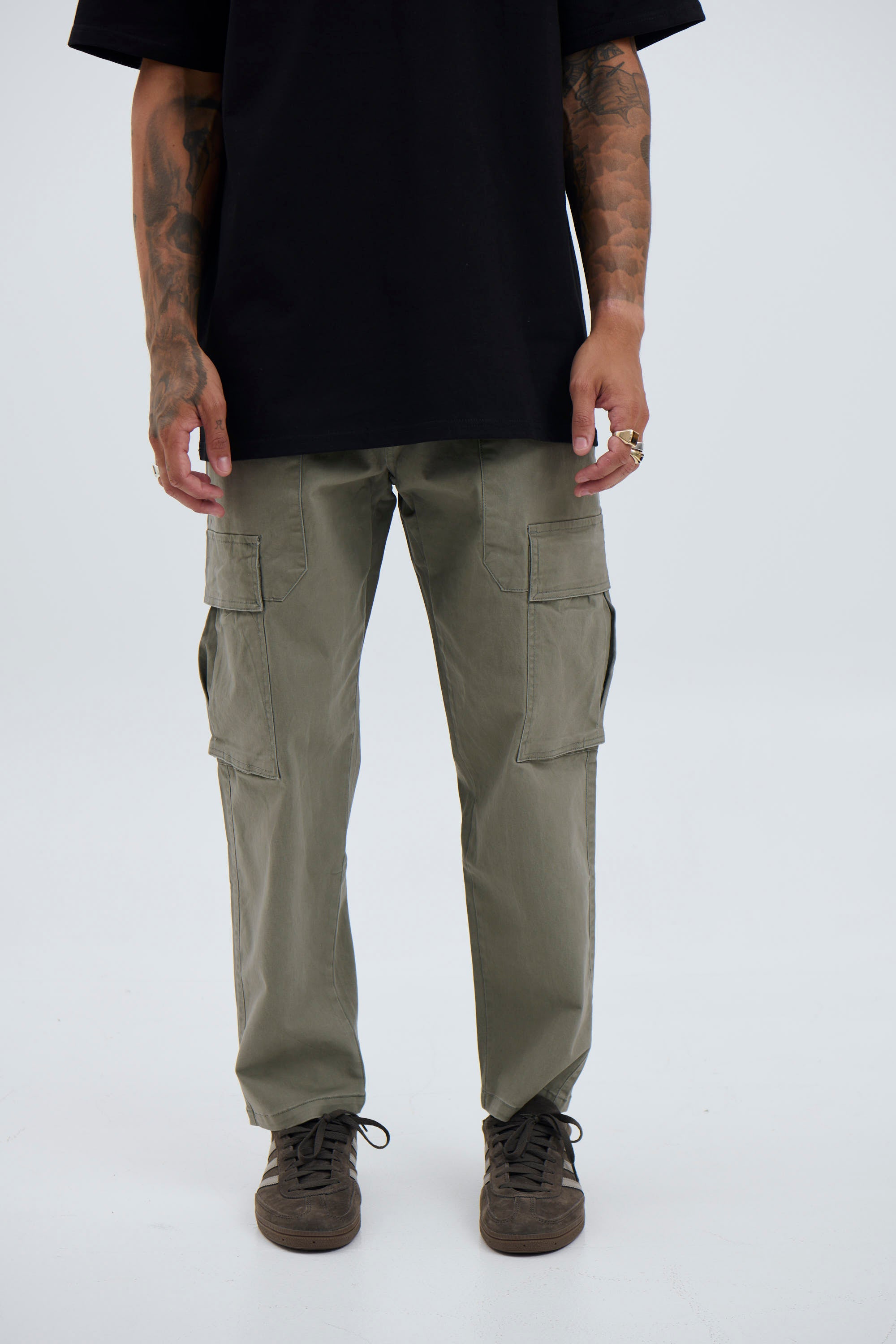 Damien Drop Cargo Pant Khaki
