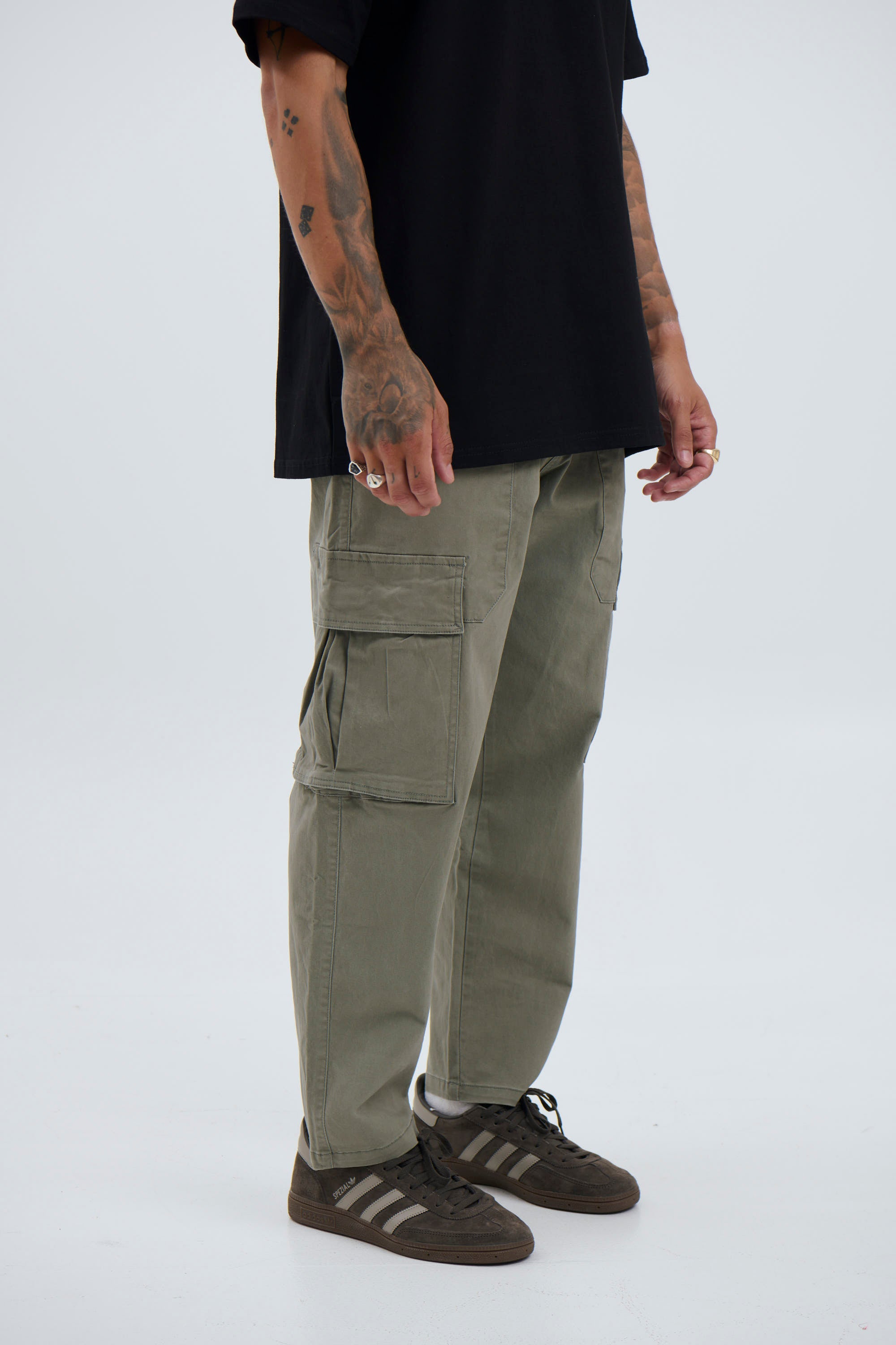 Damien Drop Cargo Pant Khaki